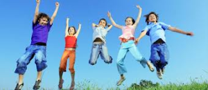 springende kinderen
